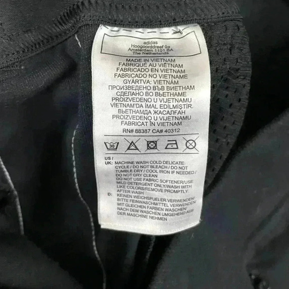 Adidas Women's Black Training Pants XS 3 Stripe Classic Pockets Leg Zipper - Picture 5 of 12